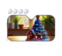 Sunshade For Car Windshield Christmas Tree House Decoration With Lights Car Windshield Sunshade Sun Shade For Car Sun Shade For Car(70x130cm)