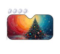 Sunshade For Car Windshield Christmas Tree In Colorful Abstract Background Car Windshield Sunshade Sun Shade For Car Sun Shade For Car(70x130cm)