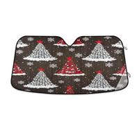 Sunshade for Car Windshield Christmas Trees Dots, Foldable Car Windshield Insulation Cover, Front Window Cover - 57×31.5 Inches
