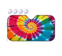 Sunshade For Car Windshield Colorful Tie-Dye Spiral Pattern Car Windshield Sunshade Sun Shade For Car Sun Shade For Car(70x130cm)
