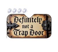 Sunshade For Car Windshield Definitely Not A Trap Door Sign Car Windshield Sunshade Windshield Sunshade Blackout Shade(70x130cm)