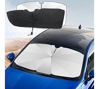 Sunshade for Car Windshield Foldable Sunshade Umbrella Car Front Window 360°Rotatable and Bendable Support Bar, UV Protection Front Windscreen for Cars Trucks SUVs Inside