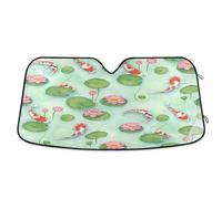 Sunshade for Car Windshield Koi Fish Lotus, Foldable Car Reflector Sun Shade, Front Window Cover - 57×31.5 Inches