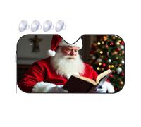 Sunshade For Car Windshield Santa Claus Reading By The Christmas Tree Car Windshield Sunshade Sun Shade For Car Sun Shade For Car(76x140cm)