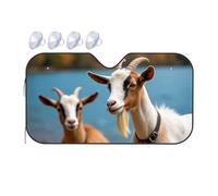 Sunshade For Car Windshield Two Goats Standing By A Lake Car Windshield Sunshade Triangle Sun Shade Car Window Covers(70x130cm)