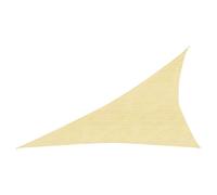 Sunshade Sail Beige HDPE 160g/m² 3 x 4 x 5 m UV Proof Triangular Shade 3 Corners
