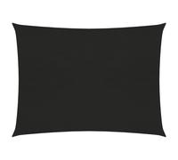 Sunshade Sail Black HDPE 160g/m² Rectangular 3x4 m UV Mould-Proof Outdoor Shade