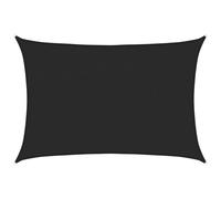 vidaXL Sunshade Sail 160 g/m² Black 2.5x4 m HDPE Sunscreen Patio Shade Canopy