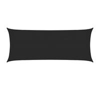vidaXL Sunshade Sail 160 g/m² Black 2x5 m HDPE Balcony Garden Sunscreen Canopy