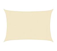 vidaXL Sunshade Sail 160 g/m² Cream 3x5 m HDPE Garden Patio Canopy Awning