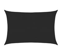 vidaXL Sunshade Sail 160 g/m² Black 2x3 m HDPE Outdoor Patio Sunscreen Canopy