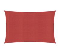 vidaXL Sunshade Sail 160 g/m² Red 2.5x5 m HDPE Outdoor Patio Shade Canopy