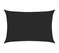 'vidaXL Sunshade Sail in HDPE (High-Density Polyethylene) - Black 3.5x4.5m, Rectangular Shape for Garden/Terrace/Playground Protection from Sun, Water & Wind Permeable, Breathable, UV-Resistant an...
