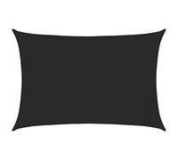vidaXL Sunshade Sail 160 g/m² Black 3x4 m HDPE Outdoor Patio Sunscreen Canopy