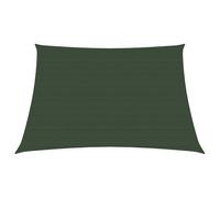 Sunshade Sail Dark Green 3/4x2 m HDPE Trapezium 160g/m² UV Proof SS Fasteners XL