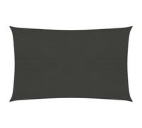 Sunshade Sail HDPE Anthracite 2.5x4m UV Resistant 160g/m² Rectangular Breathable