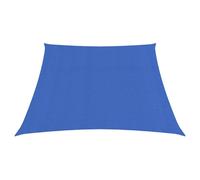 Sunshade Sail HDPE Blue Trapezium 3/4x2m 160g/m2 UV Mould Resistant incl ropes.