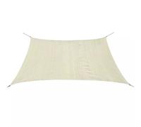Sunshade Sail HDPE Cream Square 3.6x3.6 m UV-Proof Breathable Outdoor Cover Deck