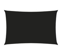 Sunshade Sail PU Coated Oxford Fabric Black Rectangular 2.5x4.5m UV-Proof+Ropes
