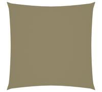 Sunshade Sail Square 3x3m Beige PU Coated Oxford Fabric Waterproof UV-Protective
