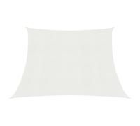 Sunshade Sail White HDPE 3/4x2m Trapezium 160g/m² UV Resistant Breathable Ropes+