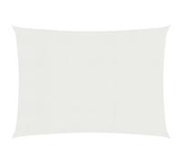 Sunshade Sail White HDPE 4x3m Rectangular 160g/m² UV Proof SS Fixings Ropes 4x3m