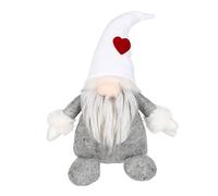 Sunshay Scandinavian Gnome, White Christmas Gnome Figurine, 30cm Tall, Handmade by Swedish Artist