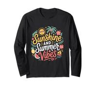 Sunshine and Summer Vibes Tropical Last Day of School Long Sleeve T-Shirt