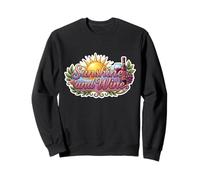 Sunshine And Wine Lover Vacation Women Summer Holiday Sunny Sweatshirt