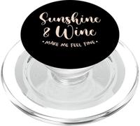 Sunshine And Wine Make Me Feel Fine Sun Holiday Beach Summer PopSockets PopGrip for MagSafe