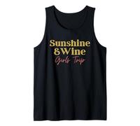 Sunshine and Wine Summer Girls Trip Fun Adventure Tank Top
