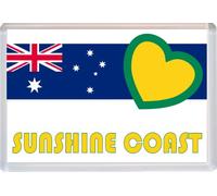 Sunshine Coast - Queensland - Australian Flag - Love Australia Town & Cities - Jumbo Fridge Magnet
