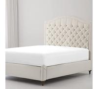 Sunshine Comfort® Percale Cotton Rich 180 Thread Count Non Iron 25cm Fitted Bed Sheets (Super King, White)