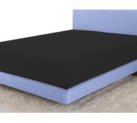 Sunshine Comforts 100% Egyptian Cotton Fitted Sheet Single Black | 200 Thread Count Deep Pocket (30cm) Bed Sheet | Soft, Breathable, Non-Iron, Fade Resistant & Hypoallergenic Bedding (90x190+30cm)