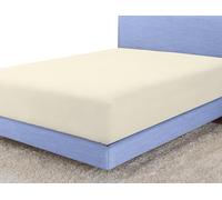 Sunshine Comforts 100% Egyptian Cotton Fitted Sheet Single Cream | 200 Thread Count Deep Pocket (30cm) Bed Sheet | Soft, Breathable, Non-Iron, Fade Resistant & Hypoallergenic Bedding (90x190+30cm)