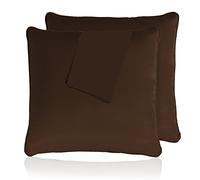 Sunshine Comforts Cushion Covers Pack of 2 Luxury Cushions Covers 45cm x 45cm, Hypoallergenic Square 18 x 18 Decorative Throw Cushion Covers, Extra Fluffy & Super Soft Cushion Inners Cover, Chocolate