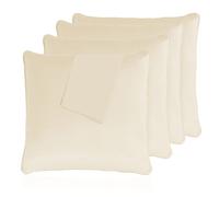 Sunshine Comforts Cushion Covers (Pack of 4) Luxury Cushions Covers 45cm x 45cm - Hypoallergenic Square 18 x 18 Decorative Throw Cushion Covers, Extra Fluffy & Super Soft Cushion Inners Cover - Cream