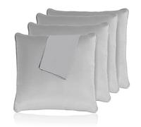 Sunshine Comforts Cushion Covers (Pack of 6) Luxury Cushions Covers 45cm x 45cm - Hypoallergenic Square 18 x 18 Decorative Throw Cushion Covers, Extra Fluffy & Super Soft Cushion Inners Cover - Grey