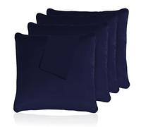 Sunshine Comforts Cushion Covers (Pack of 8) Luxury Cushions Covers 45cm x 45cm - Hypoallergenic Square 18 x 18 Decorative Throw Cushion Covers, Extra Fluffy & Super Soft Cushion Inners Cover - Navy