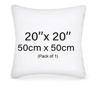 Sunshine Comforts Cushion inserts (Pack of 1), Luxury Cushions inserts 50cm x 50cm, Hypoallergenic Hollowfibre Square 20 x 20 cushion inserts, Extra Fluffy & Super Soft Cushion Pads - White