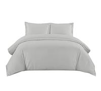 Sunshine Comforts king Size Bedding Set - 100% Soft brushed microfiber Quilt king Size Duvet Cover with Pillow Cases - Breathable 200 Thread Count kingsize Duvet Cover Set (Silver Grey)