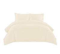 Sunshine Comforts king Size Bedding Set - 100% Soft brushed Microfiber Quilt king Size Duvet Cover with Pillow Cases - Breathable 200 Thread Count kingsize Duvet Cover Set (Cream)