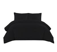 Sunshine Comforts king Size Bedding Set - 100% Soft Brushed Microfiber Quilt king Size Duvet Cover with Pillow Cases - Breathable & Anti Wrinkle 200 Thread Count kingsize Duvet Cover Set (Black)