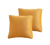 Sunshine Comforts (Pack of 2 Golden Velvet Cushion Covers - Cushion Covers 45 x 45 Extra Fluffy Cushion Inners Covers Super Soft Cushion cover 18X18 velvet Square Pillow Cover