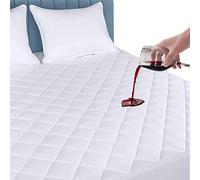 Sunshine Comforts Premium Quilted Waterproof Mattress Protector, King Size, Hypoallergenic, Ultimate Comfort and Protection, Easy Care, White