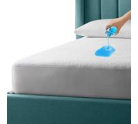 Sunshine Comforts Terry Cotton Kingsize Mattress Protectors - Non-Allergenic & Breathable King Size-Non-Noisy Waterproof Mattress Protector (150x190cm)
