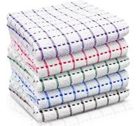 Sunshine Comforts Terry Tea Towels Pack of 5 - 100% Cotton Extra Large 40×70 cm Kitchen Dish Cloths - Super Absorbent Lint Free Durable Tea Towels for Drying Dishes & Cleaning