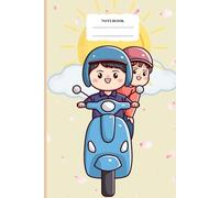 Sunshine Couple Notebook: This notebook features a cheerful couple riding a blue scooter under the bright sun