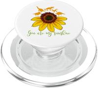 Sunshine Dinosaur Sunflower Dino Flower Saurian PopSockets PopGrip for MagSafe