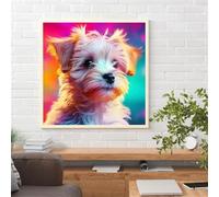 Sunshine Dogs Jigsaw Puzzle 90 Pieces 30x30cm/12x12inch, Difficult jigsaw puzzles for Adults 90, Beautiful Art work, Great Festive Puzzle Gift for Men/Women